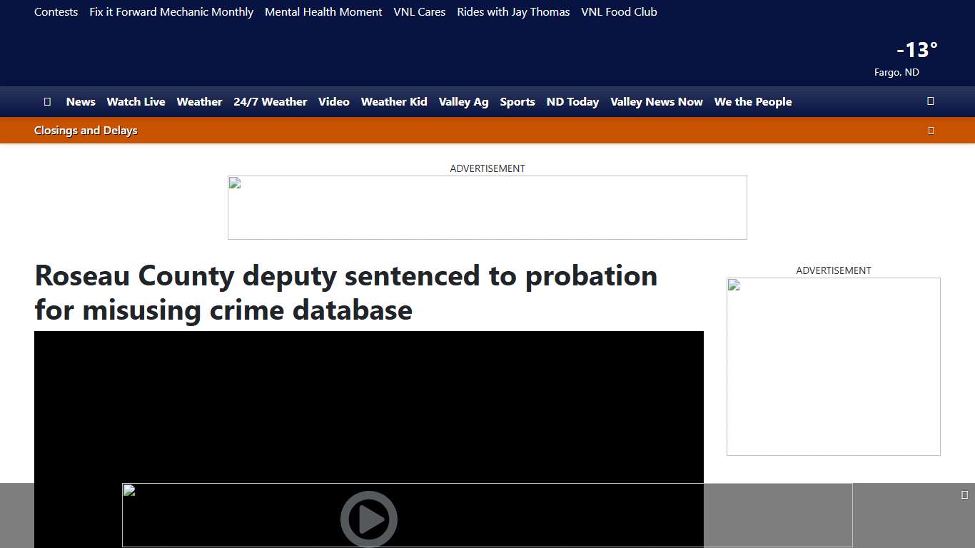 Roseau County deputy sentenced to probation for misusing crime database